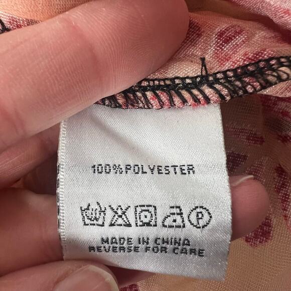 ADORE Crushed Velvet Burnout Paisley Tunic Top Size S Boho Artsy Sheer Lagenlook - Picture 13 of 13